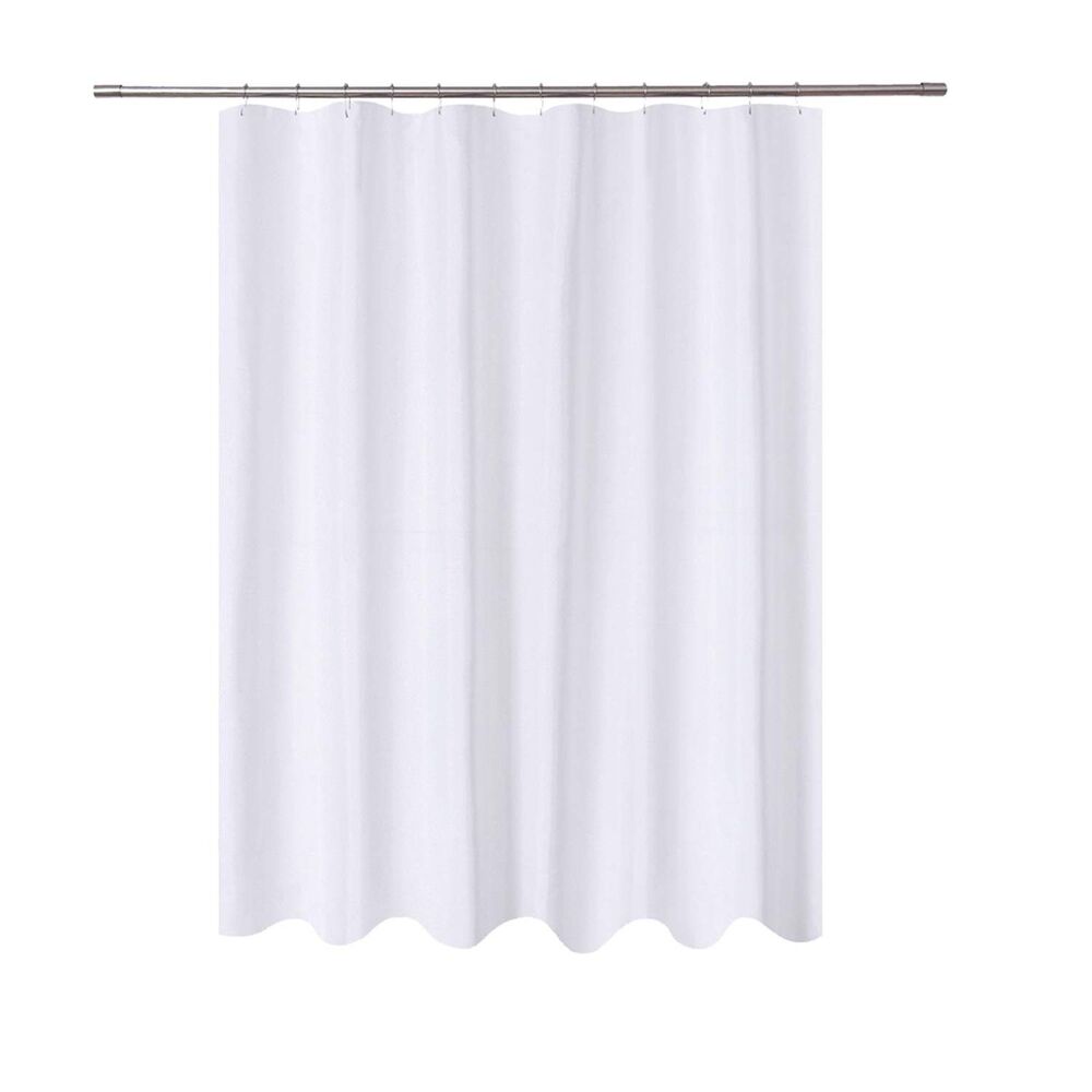 72 x 78 inches Fabric Shower Curtain Liner (White)